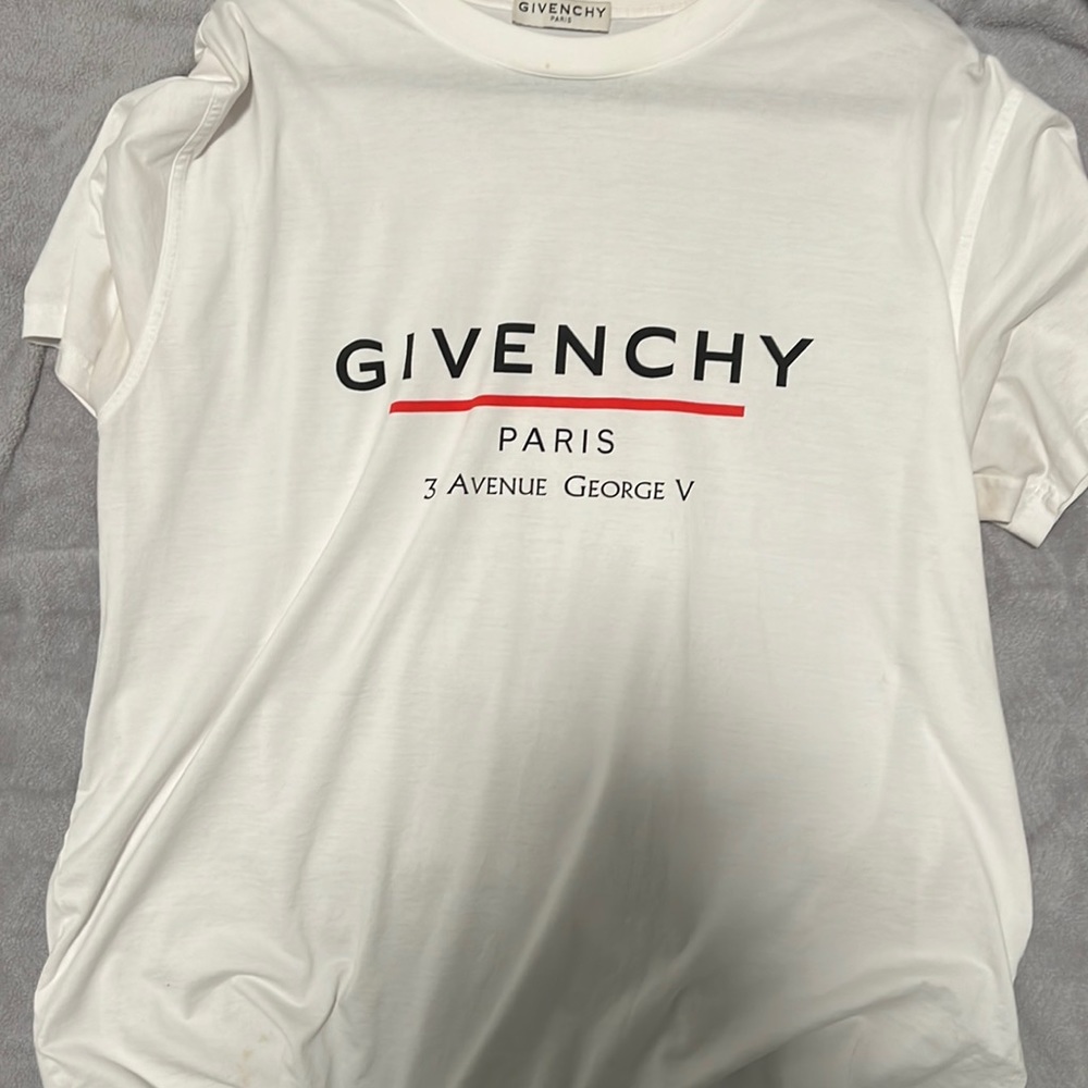 Large Givenchy long white t-shirt in great condition.